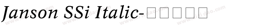 Janson SSi Italic字体转换